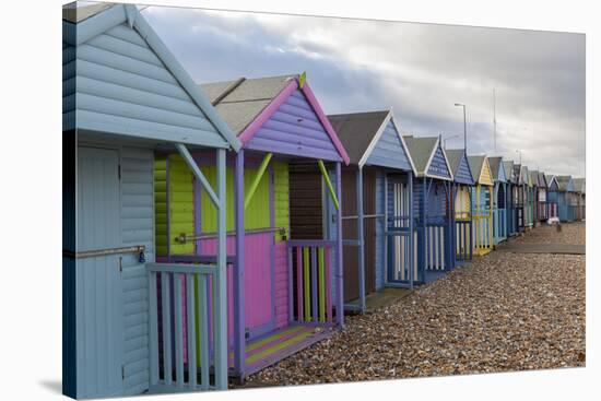 Beach Huts at Herne Bay, Kent, England, United Kingdom, Europe-Charlie Harding-Stretched Canvas