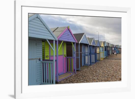 Beach Huts at Herne Bay, Kent, England, United Kingdom, Europe-Charlie Harding-Framed Photographic Print