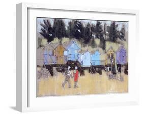 Beach Huts at Wells-Felicity House-Framed Giclee Print