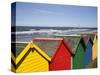 Beach Huts at Whitby Sands, Whitby, North Yorkshire, Yorkshire, England, United Kingdom, Europe-Mark Sunderland-Stretched Canvas