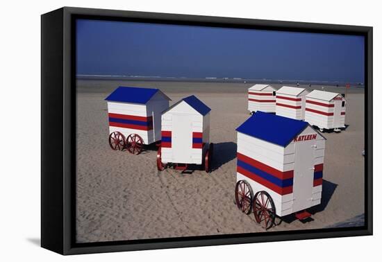 Beach Huts, Blankenberge, Belgium-James Emmerson-Framed Stretched Canvas