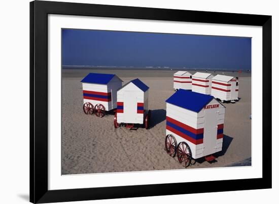 Beach Huts, Blankenberge, Belgium-James Emmerson-Framed Photographic Print