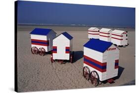 Beach Huts, Blankenberge, Belgium-James Emmerson-Stretched Canvas