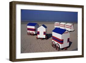 Beach Huts, Blankenberge, Belgium-James Emmerson-Framed Photographic Print