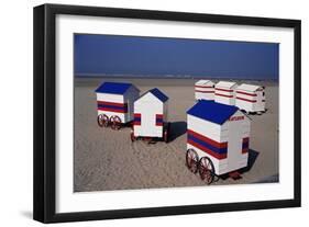 Beach Huts, Blankenberge, Belgium-James Emmerson-Framed Photographic Print