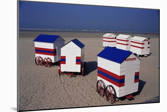 Beach Huts, Blankenberge, Belgium-James Emmerson-Mounted Photographic Print