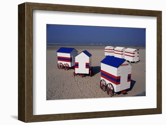 Beach Huts, Blankenberge, Belgium-James Emmerson-Framed Photographic Print