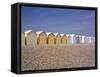 Beach Huts, Cayeux Sur Mer, Picardy, France-David Hughes-Framed Stretched Canvas