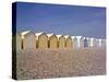 Beach Huts, Cayeux Sur Mer, Picardy, France-David Hughes-Stretched Canvas