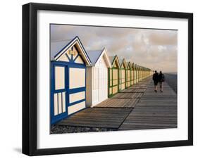 Beach Huts, Cayeux Sur Mer, Picardy, France-David Hughes-Framed Photographic Print