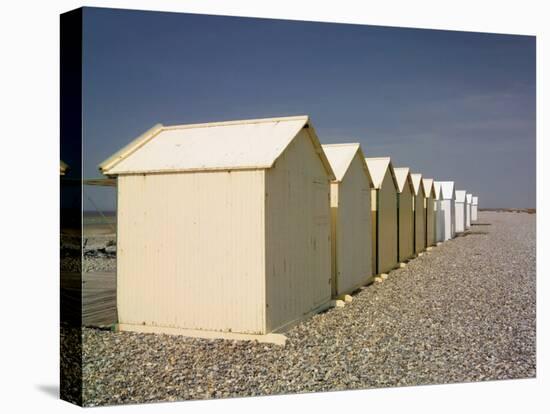 Beach Huts, Cayeux Sur Mer, Picardy, France-David Hughes-Stretched Canvas