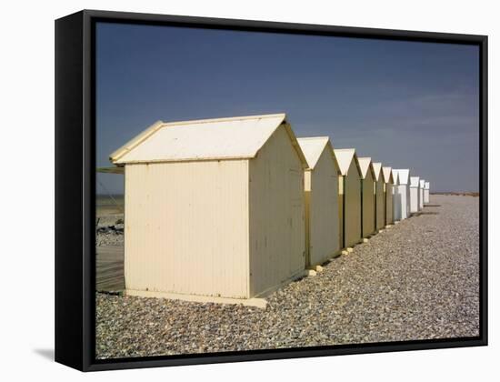 Beach Huts, Cayeux Sur Mer, Picardy, France-David Hughes-Framed Stretched Canvas