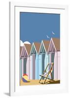 Beach Huts Close Up - Dave Thompson Contemporary Travel Print-Dave Thompson-Framed Giclee Print