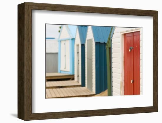 Beach Huts Detail, Abersoch, Llyn Peninsula, Gwynedd, Wales, United Kingdom, Europe-Alan Copson-Framed Photographic Print