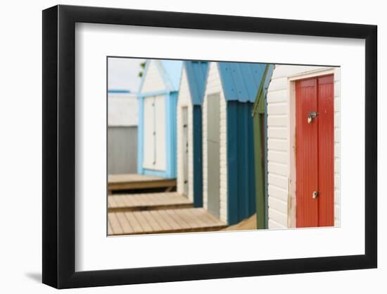 Beach Huts Detail, Abersoch, Llyn Peninsula, Gwynedd, Wales, United Kingdom, Europe-Alan Copson-Framed Photographic Print