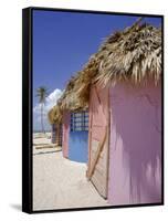 Beach Huts, Dominican Republic, Caribbean, West Indies-Guy Thouvenin-Framed Stretched Canvas