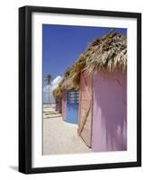 Beach Huts, Dominican Republic, Caribbean, West Indies-Guy Thouvenin-Framed Photographic Print