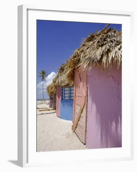 Beach Huts, Dominican Republic, Caribbean, West Indies-Guy Thouvenin-Framed Photographic Print