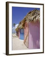 Beach Huts, Dominican Republic, Caribbean, West Indies-Guy Thouvenin-Framed Photographic Print