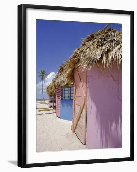 Beach Huts, Dominican Republic, Caribbean, West Indies-Guy Thouvenin-Framed Photographic Print