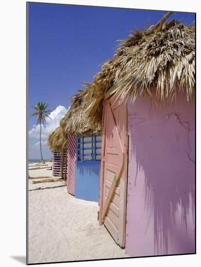 Beach Huts, Dominican Republic, Caribbean, West Indies-Guy Thouvenin-Mounted Photographic Print