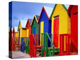 Beach Huts, Fish Hoek, Cape Peninsula, Cape Town, South Africa, Africa-Gavin Hellier-Stretched Canvas