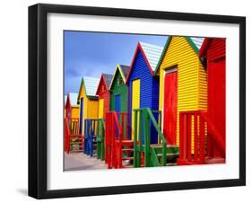 Beach Huts, Fish Hoek, Cape Peninsula, Cape Town, South Africa, Africa-Gavin Hellier-Framed Photographic Print