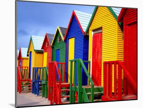 Beach Huts, Fish Hoek, Cape Peninsula, Cape Town, South Africa, Africa-Gavin Hellier-Mounted Photographic Print