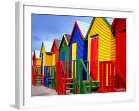 Beach Huts, Fish Hoek, Cape Peninsula, Cape Town, South Africa, Africa-Gavin Hellier-Framed Photographic Print