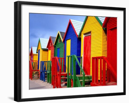 Beach Huts, Fish Hoek, Cape Peninsula, Cape Town, South Africa, Africa-Gavin Hellier-Framed Photographic Print