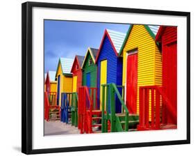 Beach Huts, Fish Hoek, Cape Peninsula, Cape Town, South Africa, Africa-Gavin Hellier-Framed Photographic Print