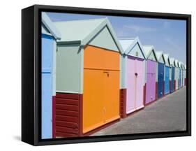 Beach Huts, Hove, Sussex, England, United Kingdom-Ethel Davies-Framed Stretched Canvas