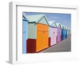 Beach Huts, Hove, Sussex, England, United Kingdom-Ethel Davies-Framed Photographic Print