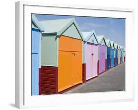 Beach Huts, Hove, Sussex, England, United Kingdom-Ethel Davies-Framed Photographic Print