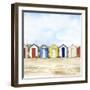 Beach Huts II-Grace Popp-Framed Art Print