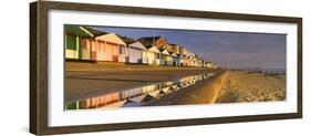 Beach Huts in a Row, Southwold, Waveney, Suffolk, England-null-Framed Photographic Print