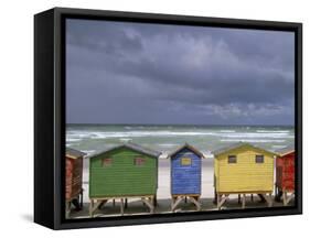 Beach Huts, Muizenberg, Cape Peninsula, South Africa, Africa-Steve & Ann Toon-Framed Stretched Canvas