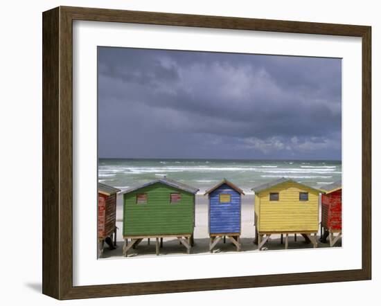 Beach Huts, Muizenberg, Cape Peninsula, South Africa, Africa-Steve & Ann Toon-Framed Photographic Print