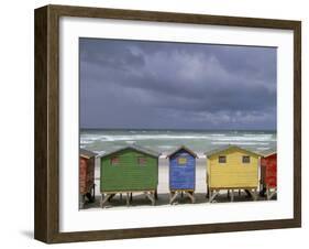 Beach Huts, Muizenberg, Cape Peninsula, South Africa, Africa-Steve & Ann Toon-Framed Photographic Print