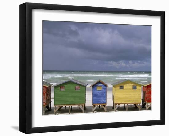 Beach Huts, Muizenberg, Cape Peninsula, South Africa, Africa-Steve & Ann Toon-Framed Photographic Print