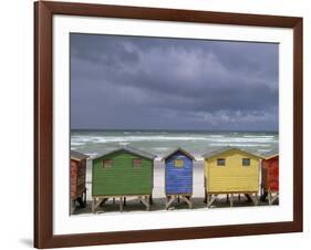 Beach Huts, Muizenberg, Cape Peninsula, South Africa, Africa-Steve & Ann Toon-Framed Photographic Print