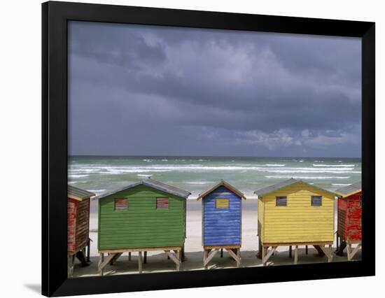 Beach Huts, Muizenberg, Cape Peninsula, South Africa, Africa-Steve & Ann Toon-Framed Photographic Print