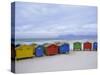 Beach Huts, Muizenberg, Near Cape Town, Cape Peninsula, South Africa-Fraser Hall-Stretched Canvas