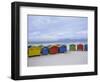 Beach Huts, Muizenberg, Near Cape Town, Cape Peninsula, South Africa-Fraser Hall-Framed Photographic Print