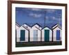 Beach Huts on Devon Town's Waterfront-Kim Sayer-Framed Photographic Print