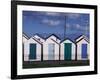 Beach Huts on Devon Town's Waterfront-Kim Sayer-Framed Photographic Print