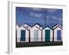 Beach Huts on Devon Town's Waterfront-Kim Sayer-Framed Photographic Print