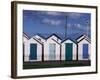 Beach Huts on Devon Town's Waterfront-Kim Sayer-Framed Photographic Print