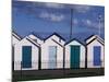 Beach Huts on Devon Town's Waterfront-Kim Sayer-Mounted Photographic Print