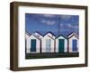 Beach Huts on Devon Town's Waterfront-Kim Sayer-Framed Photographic Print